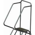 Ballymore 4-Step Rolling Ladder, Abrasive Mat Step Tread, 68 in Overall Height, 450 lb Load Capacity