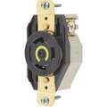 Hubbell Wiring Device-Kellems Black Locking Receptacle, 30 Amps, 125VAC Voltage, NEMA Configuration: L5-30R