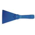 Hand Scraper: Polypropylene, 4 1/4 in Blade Wd, 4 1/4 in Blade Lg, 9 1/5 in Overall Lg, Blue