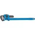 Straight Pipe Wrench, Alloy Steel, Chrome, Jaw Capacity 2-1/2", Serrated