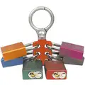 Contains 6 Different Colored Padlocks And 1 Hasp With 1-1/2" Id