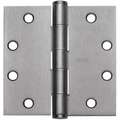 4-1/2" x 2" Butt Hinge with Satin Stainless Steel Finish, Full Mortise Mounting, Square Corners
