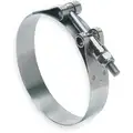 300 Stainless Steel T-Bolt Clamp without Spring; Clamp Dia. Range: 4-1/2" to 4-13/16"