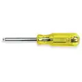 Proto Socket Driver, Overall Length 7", Drive Size 1/4", Alloy Steel, Chrome, Hardened Plastic