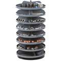 17-3/8" Steel Revolving Storage Bin with 60 lb. Load Cap. per Shelf, Gray