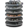 25-3/8" Steel Revolving Storage Bin with 60 lb. Load Cap. per Shelf, Gray