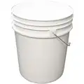 Impact Bucket: 5 gal Bucket Capacity, Plastic, White