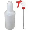 Impact Clear/Red Polypropylene/Polyethylene Trigger Spray Bottle, 32 oz., 1 EA