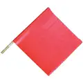 Handheld Warning Flag, Fluorescent Red, Rectangle, 24" x 18"