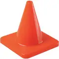 Traffic Cone: Not Approved for Roadway Use, Non-Reflective, 12 in Cone Ht, Orange, Non-Reflective