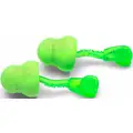 Pod Ear Plugs, 30dB Noise Reduction Rating NRR, Uncorded, Universal, Green, PK 100