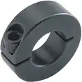 Black Oxide Steel Shaft Collar, Clamp Collar Style, Standard Dimension Type, 1/8" Bore Dia.