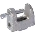 For 1/4" Rod Size Reversible Beam Clamp, Electro-Galvanized Steel