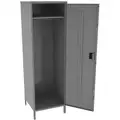 Medium Gray Wardrobe Locker, (1) Wide, (1) Tier Openings: 1, 24" W X 24" D X 78" H