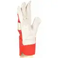 Condor Goatskin Leather Work Gloves, Safety Cuff, Red/White, Size: XL, Left and Right Hand