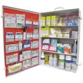 Genuine First Aid First Aid Station, Cabinet, Metal Case Material, Industrial, 200 People Served Per Kit