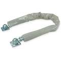 Crash Chain: 20 1/2 in Lg, 1 13/32 in Wd, Zinc Plated, Included, Steel, Silver