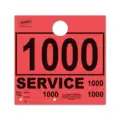 Srvc Hang Tags-Red 1000-1999