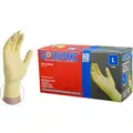 Gloveworks Latex Disposable Glove, 2XL, 240 mm, 8 mil, Ivory, 100 PK