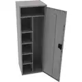 Medium Gray Wardrobe Locker, (1) Wide, (1) Tier Openings: 1, 24" W X 21" D X 72" H