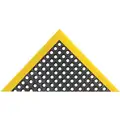 Drainage Runner, 10 ft. 6" L, 3 ft. 2" W, 7/8" Thick, Rectangle, Black with Yellow Border