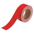 Pipe Marking Tape: Red, 2 in Wd, 90 ft Roll Lg