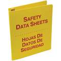Safety Data Sheets Binder, English, Spanish, Includes 36" Metal Security Chain, 3" Depth
