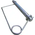 Safety Pin: Steel, C1018 and C1065, Zinc, 3/4 in Pin Dia., 6 in Usable Lg, 7 16/23 in Overall Lg