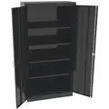 Tennsco Commercial Storage Cabinet, Black, 72" H X 36" W X 18" D, Assembled