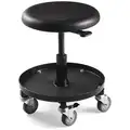 Bevco Round Stool with 15-1/2" to 20-1/2" Seat Height Range and 300 lb. Weight Capacity, Black