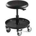 Bevco Round Stool with 20" to 27" Seat Height Range and 300 lb. Weight Capacity, Black