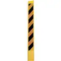 Brady Reflective Marking Stake: Polyester, 3 3/4 in, Straight Post End, Yellow, Black/Yellow