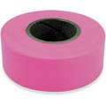 P VC Flagging Tape; 150 ft. L x 1-3/16" W, 4 mil Thick, Pink