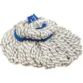Quickie Wet Mop: Microfiber, 12.8 oz. Dry Wt, Universal Headband Size, Blue, Quick Change Connection