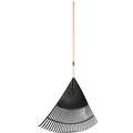 Union Tools Leaf Rake: Poly, 2 1/2 in Lg of Tines, 30 in Overall Wd of Tines, 30 Tines, Wood
