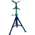 Westward V-Head Pipe Stand, 1/8 to 12" Pipe Capacity, 28 to 52" Overall Height, 2500 lb. Load Capacity
