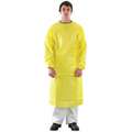 Isolation Gown,  XL,  Chemical Laminate M3000,  Yellow,  Hook-and-Loop Closure Type,  PK 40