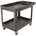 Rubbermaid Polypropylene Flat Handle Utility Cart, 500 lb. Load Capacity, Number of Shelves: 2