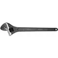 24-3/64" Adjustable Wrench, Plain Handle, 2-1/2" Jaw Capacity, Steel