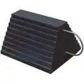 General Purpose Single, Rubber Wheel Chock; Max. Vehicle Weight: Not Rated; 9-1/2" D x 5-1/2" H x 8" W, Black
