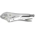 Westward Curved Jaw Locking Pliers, Jaw Capacity: 1-1/2", Jaw Length: 1", Jaw Thickness: 1/4"