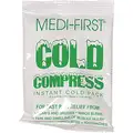 Medi-First Instant Cold Pack: Disposable, White, Waterproof, 4 in L, 6 in Wd