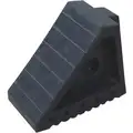 General Purpose Single, Rubber Wheel Chock; Max. Vehicle Weight: Not Rated; 7-5/8" D x 6" H x 4" W, Black