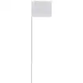 Presco Products Co White Marking Flag, 4" Flag Height, Solid Pattern, Blank