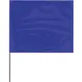 Presco Products Co Blue Marking Flag, 4" Flag Height, Solid Pattern, Blank