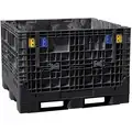 Buckhorn Collapsible Bulk Container, Black, 34"H x 48"L x 45"W, 1EA