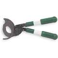 Greenlee Ratchet Cable Cutter,10-3/4" Overall Length,Center Cut Cutting Action,Primary Application: Electric