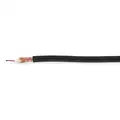 Carol Coaxial Cable, 100 ft Length, 22 AWG Conductor Size, Black, PVC Jacket Material