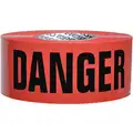 Presco Products Co. Polyethylene Barricade Tape; 1000 ft. L x 3" W, 3 mil Thick, Black / Red