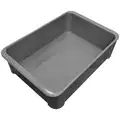 Molded Fiberglass Stacking Container; 200 lb. Load Capacity, 4-5/8" H x 16-1/2" L x 11-3/8" W, Gray